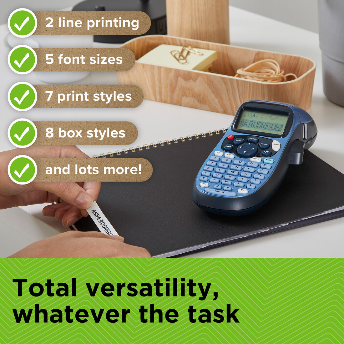 DYMO LetraTag LT-100H Handheld Label Maker | ABC Keyboard Label Printer with Easy-to-Use13 Character LCD - image 6