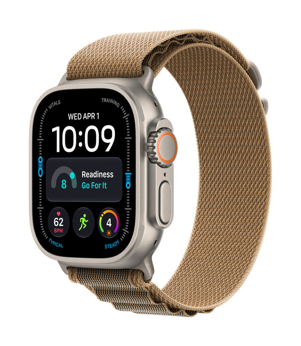 Apple Watch Ultra 4 GPS + Cellular 49mm Natural Titanium Case with Desert Alpine Loop - M
