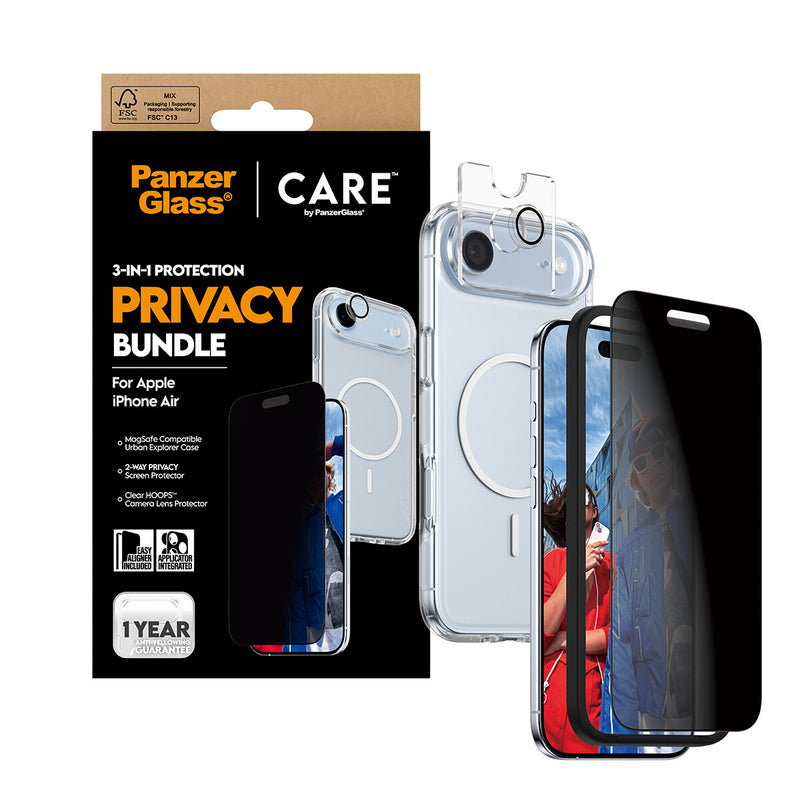 PanzerGlass ® | CARE by ® 3-in-1 Flagship Privacy Bundle iPhone Air