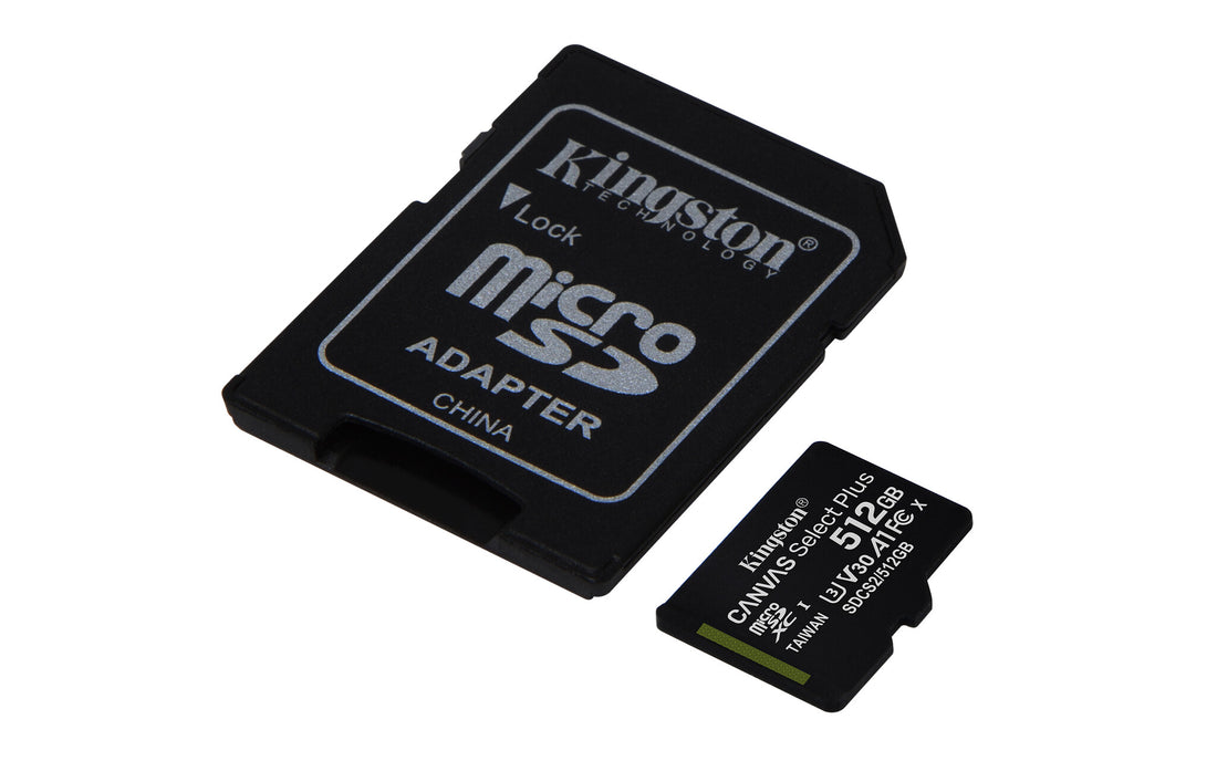 Kingston Technology Canvas Select 512GB micSDXC Plus 100R A1 C10 Card + ADP - image 2
