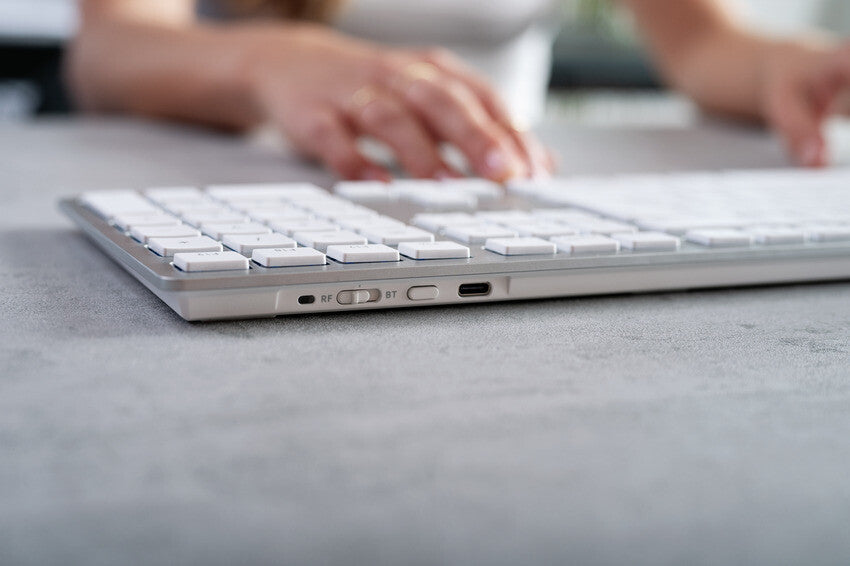 CHERRY KW 9100 SLIM FOR MAC keyboard Universal USB + Bluetooth QWERTY Nordic Silver - image 4