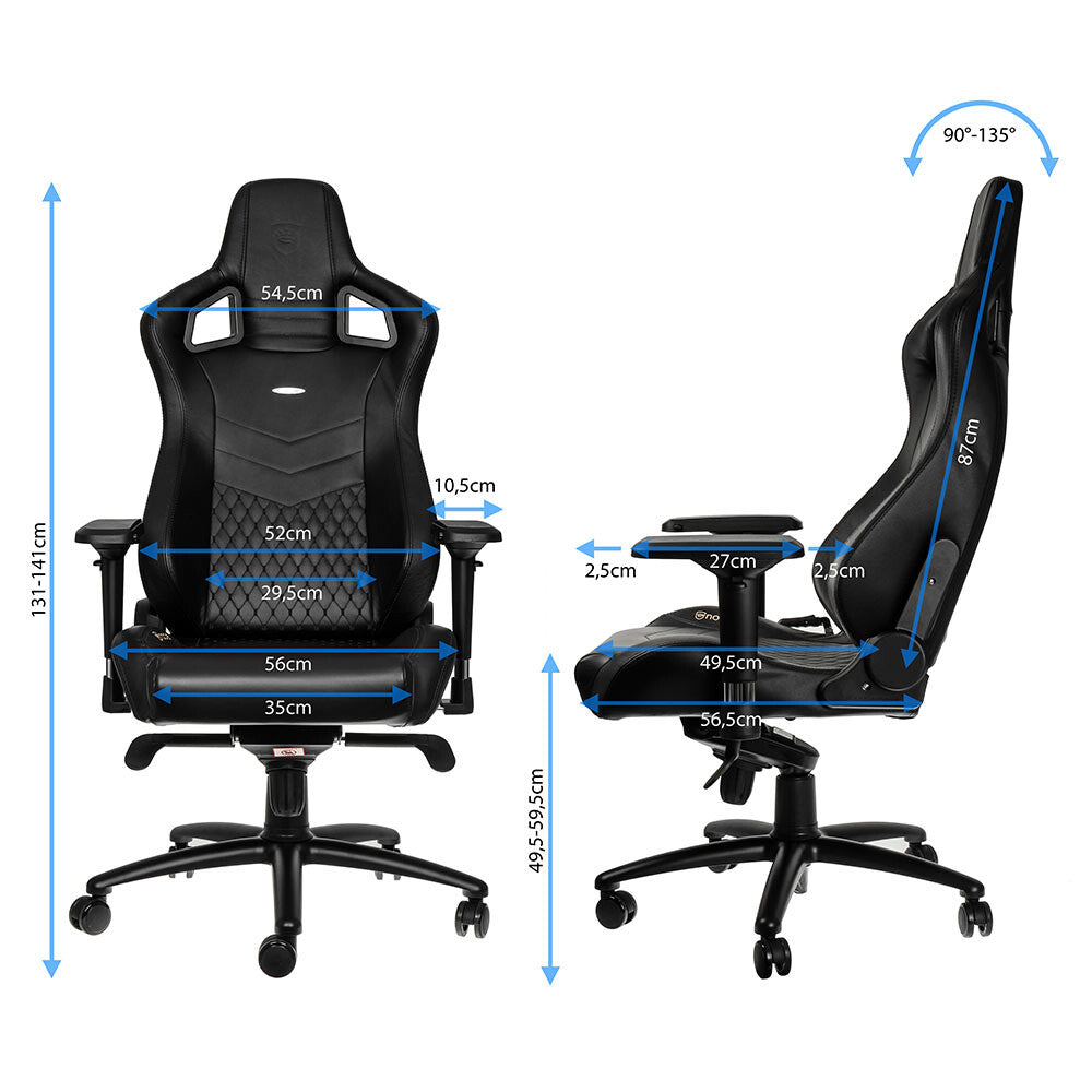 noblechairs EPIC Real Leather Gaming Chair - Black - image 8
