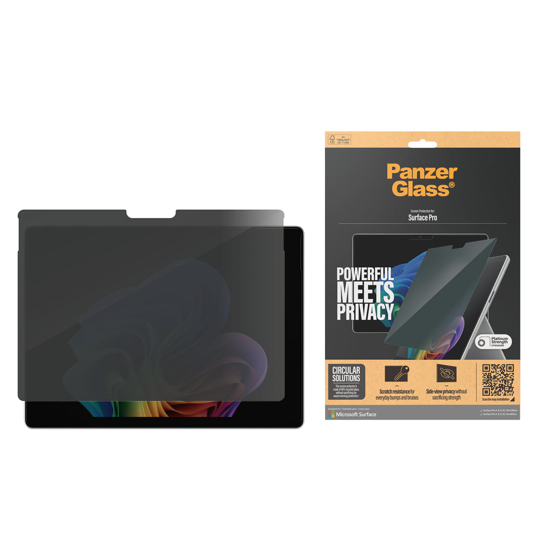 PanzerGlass 2-Way Privacy Screen Protector Microsoft Surface Pro X | Pro 8 | Pro 9 | Pro 10 | Pro 11 | Pro 12 - image 2