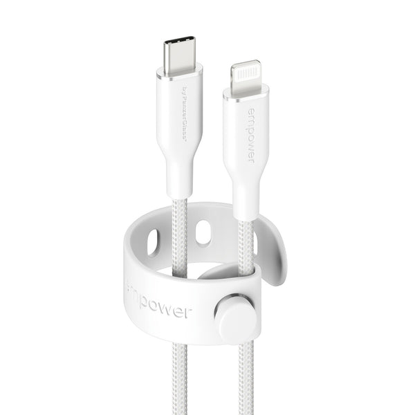 PanzerGlass empower™ by ® Racing 60W USB-C to Lightning Cable | USB 2.0 | 1.2M | Silver White