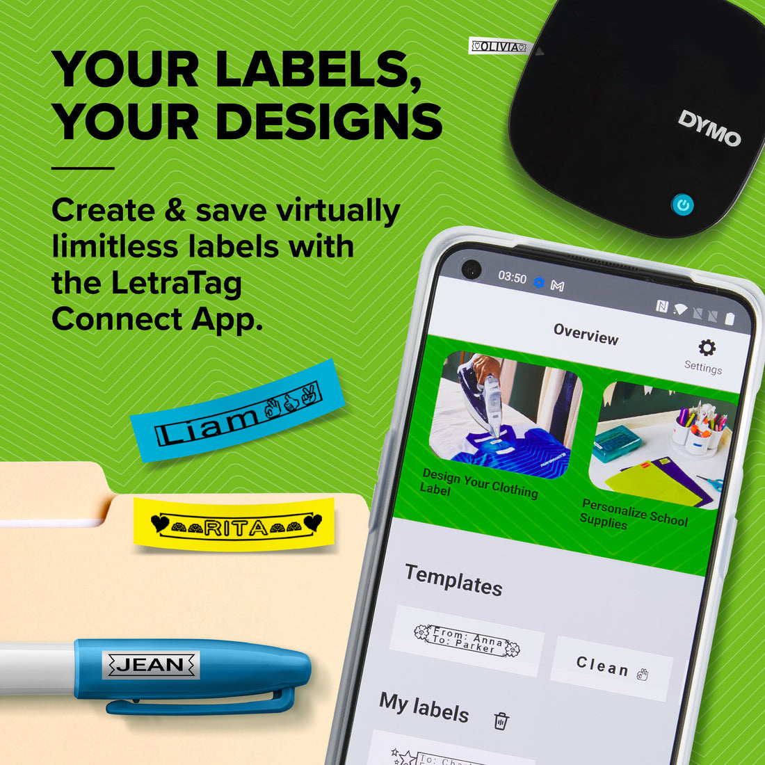 DYMO LetraTag 200B Bluetooth Label Maker | Compact Label Printer | Connects Through Bluetooth Wireless - image 3