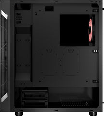 MSI MAG VAMPIRIC 011C Mid Tower Gaming Computer Case 'Black AMD RYZEN Edition, 1x 120mm RGB Fan, RGB Front Panel, Tempered Glass Panel, ATX, mATX, mini-ITX'