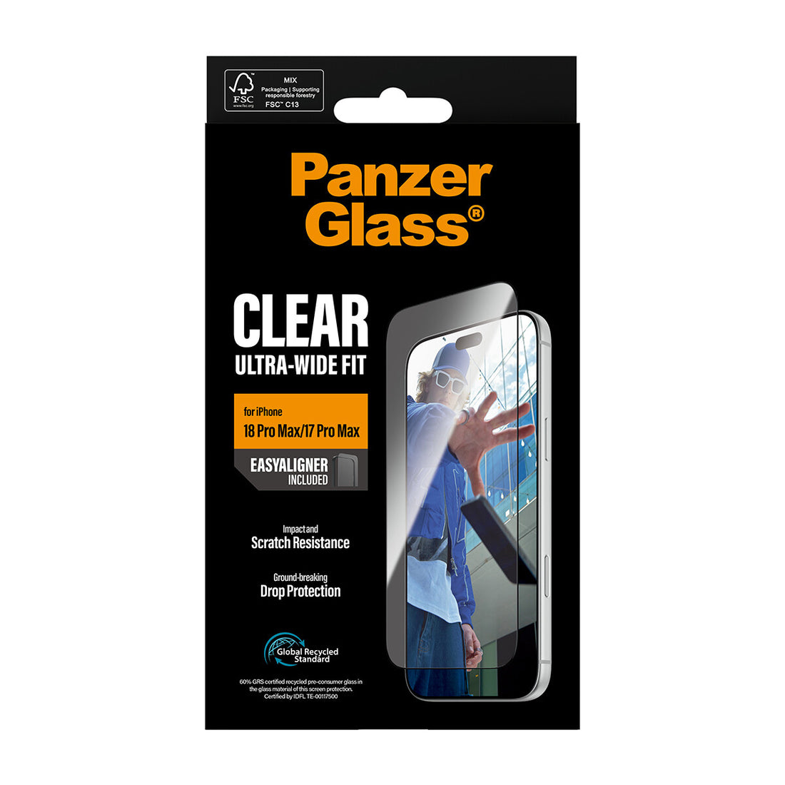 PanzerGlass Screen Protector iPhone 18 Pro Max | 17 Pro Max | Ultra-Wide Fit w. EasyAligner - image 2
