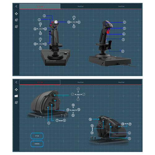 Hori HOTAS Flight Control System & Mount for PC (Windows 11/10)