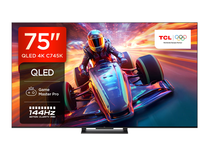 TCL C74 75C745K TV 190.5 cm (75") 4K Ultra HD Smart TV Wi-Fi Black