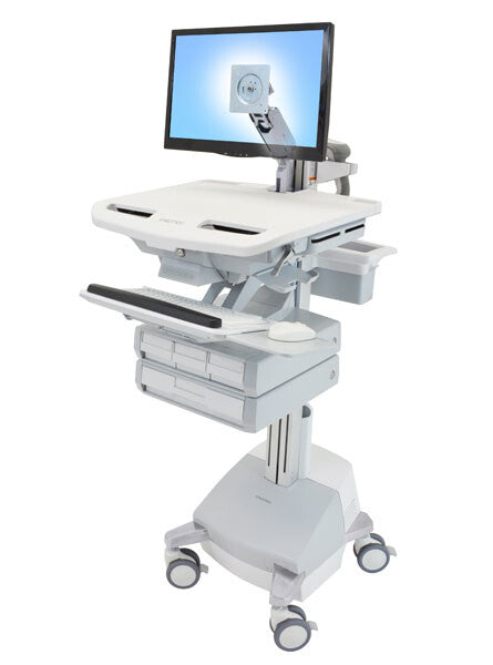Ergotron StyleView Aluminium, Grey, White Flat panel Multimedia cart