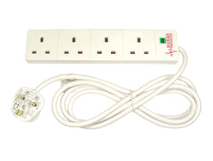 Cables Direct RB-02M04SPD surge protector White 4 AC outlet(s) 2 m