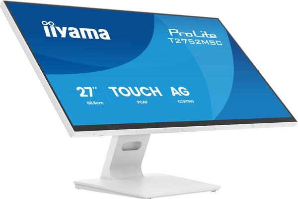 iiyama ProLite 27" Full HD Touchscreen Monitor, White (T2752MSC-W1AG)