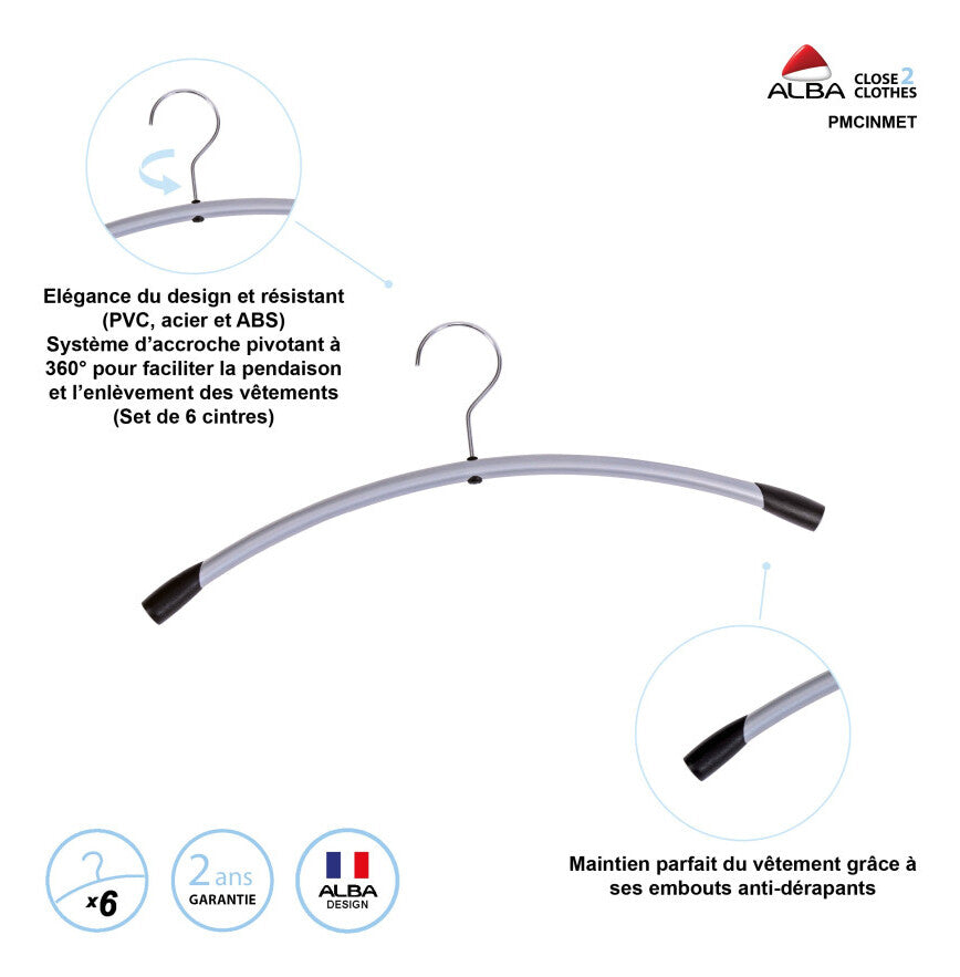 Alba Set of 6 metal hangers - image 2