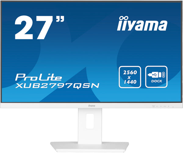iiyama ProLite 27" QHD Monitor, White (XUB2797QSN-W1)