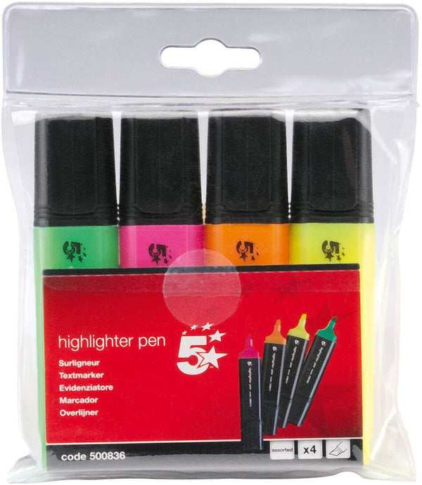 5Star 500836 marker 4 pc(s) Chisel tip Green, Orange, Purple, Yellow