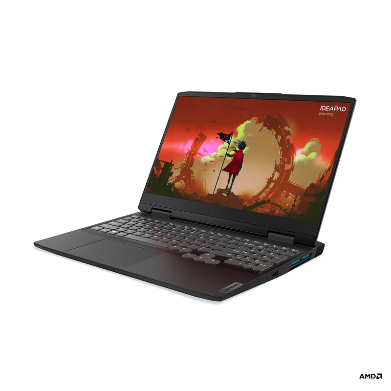 Lenovo IdeaPad Gaming 3 15ARH7 AMD Ryzen™ 5 6600H Laptop 39.6 cm (15.6") Full HD 8 GB DDR5-SDRAM 512 GB SSD NVIDIA GeForce RTX 3050 Ti Wi-Fi 6 (802.11ax) Windows 11 Home UK English Grey