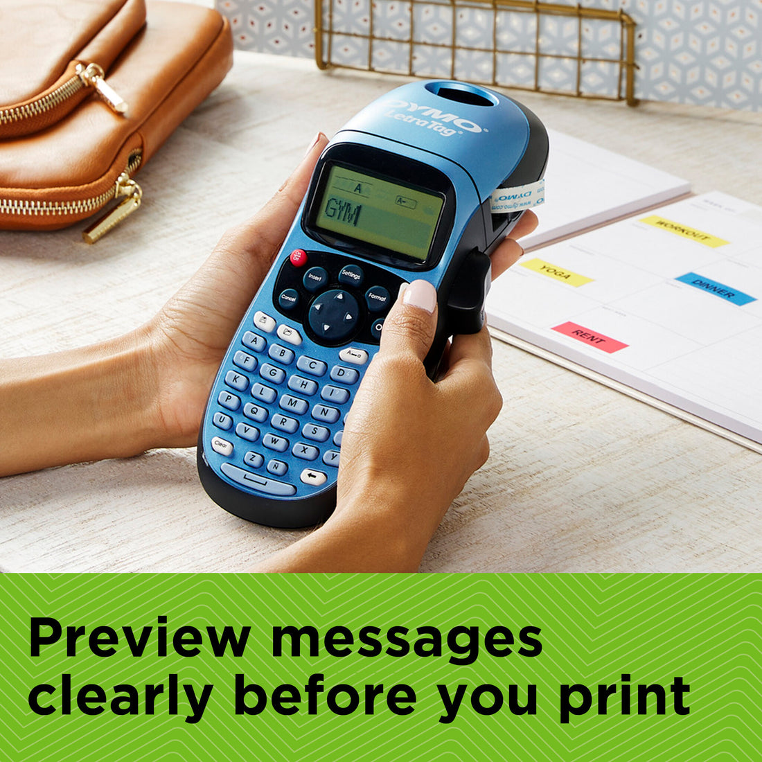 DYMO LetraTag LT-100H Handheld Label Maker | ABC Keyboard Label Printer with Easy-to-Use13 Character LCD - image 8