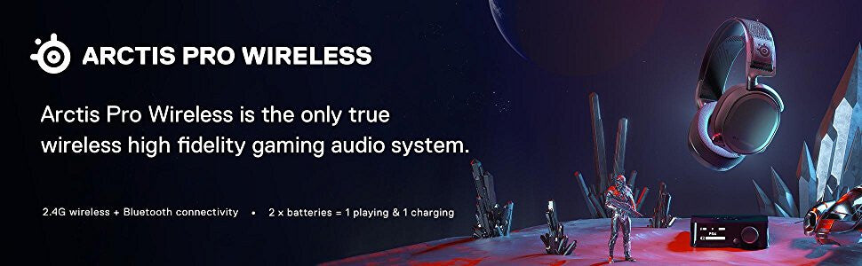 Steelseries Arctıs Pro Headset Wired & Wireless Head-band Gaming Bluetooth Black - image 4