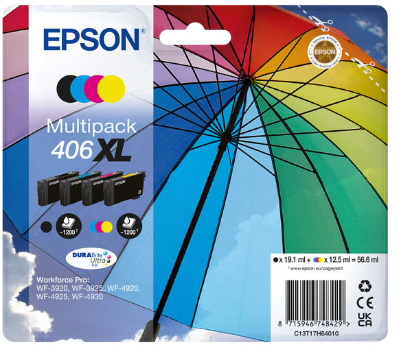 Epson Multipack 4-colour 406XL Umbrella DURABrite Ultra Ink