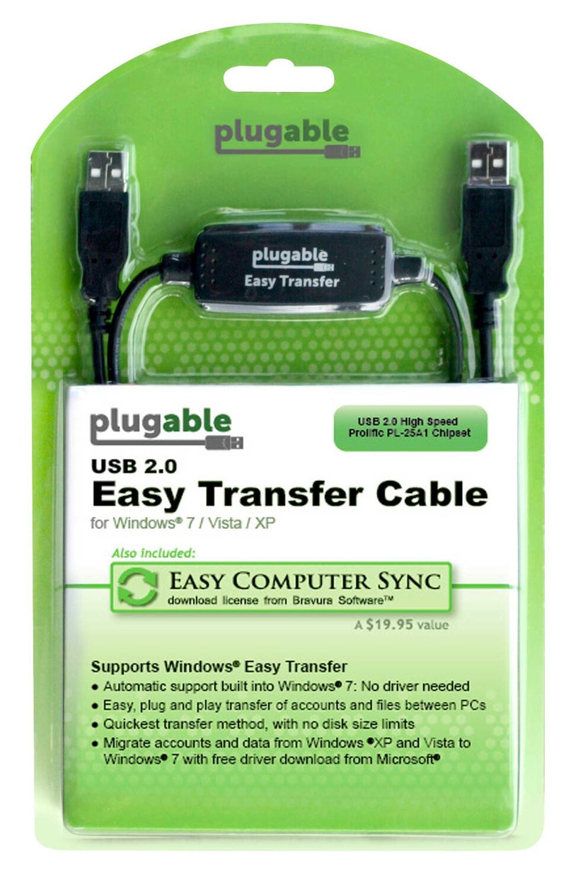 Plugable Technologies USB Transfer Cable, Unlimited Use, Transfer Data ...