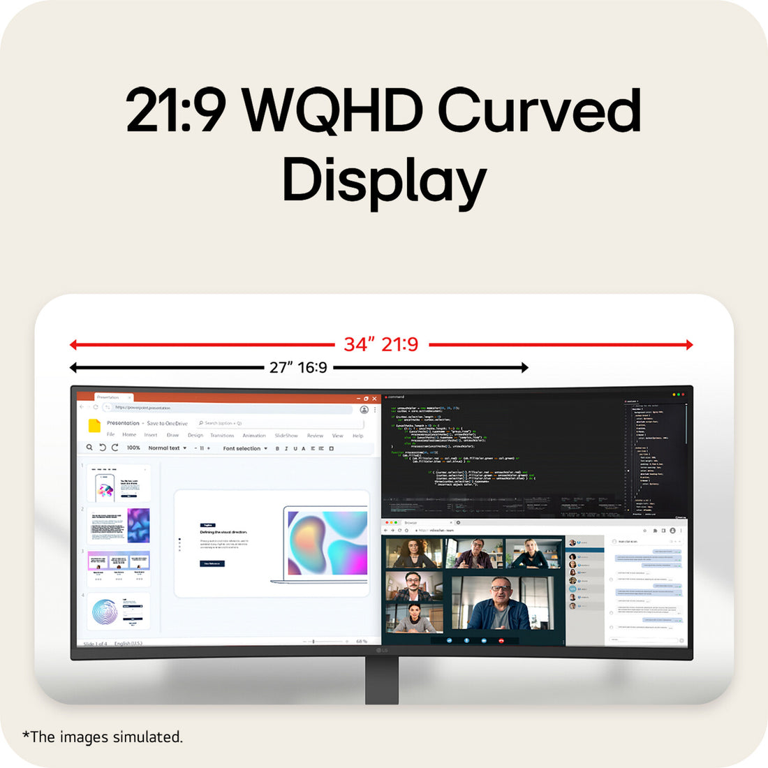 LG UltraWide U6 34U640B-B.AEK, 34-inch WQHD Curved (1800R) 144Hz Monitor, HDR10 and 99% sRGB, AMD FreeSync - image 3