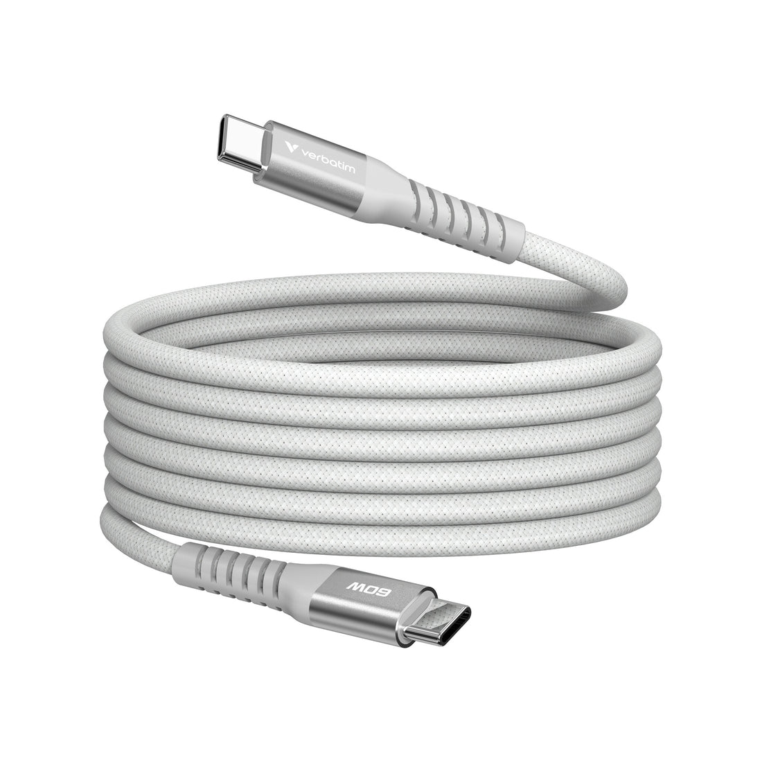 Verbatim Sync & Charge Magnetic Cable - 60W USB-C to USB-C 120 cm Grey
