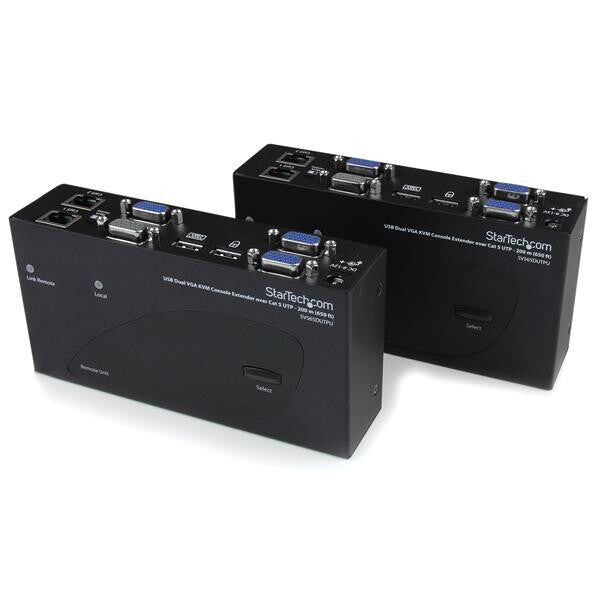 StarTech.com USB Dual VGA over Cat5 KVM Console Extender - 650 ft / 200m - TAA