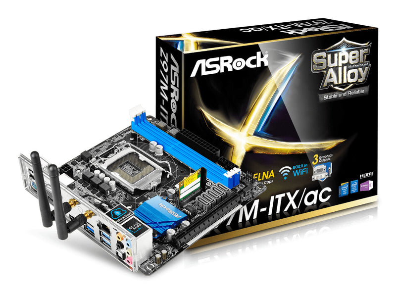 Asrock Z97M-ITX/ac Intel® Z97 LGA 1150 (Socket H3) mini ITX