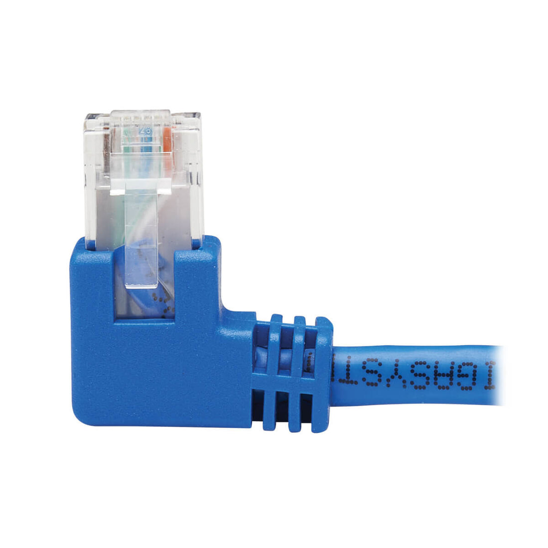 Tripp Lite N204-015-BL-LA Left-Angle Cat6 Gigabit Molded UTP Ethernet Cable (RJ45 Left-Angle M to RJ45 M), Blue, 15 ft. (4.57 m)