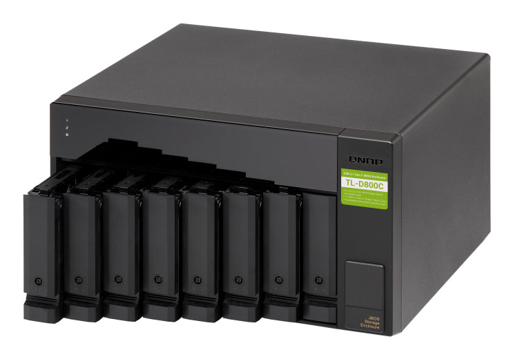 QNAP TL-D800C HDD/SSD enclosure Black 2.5/3.5"