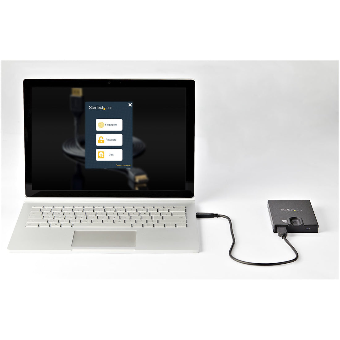 StarTech.com Biometric Enclosure - Encrypted USB 3.0 2.5" SATA Hard Drive Enclosure - Fingerprint/Password - image 6