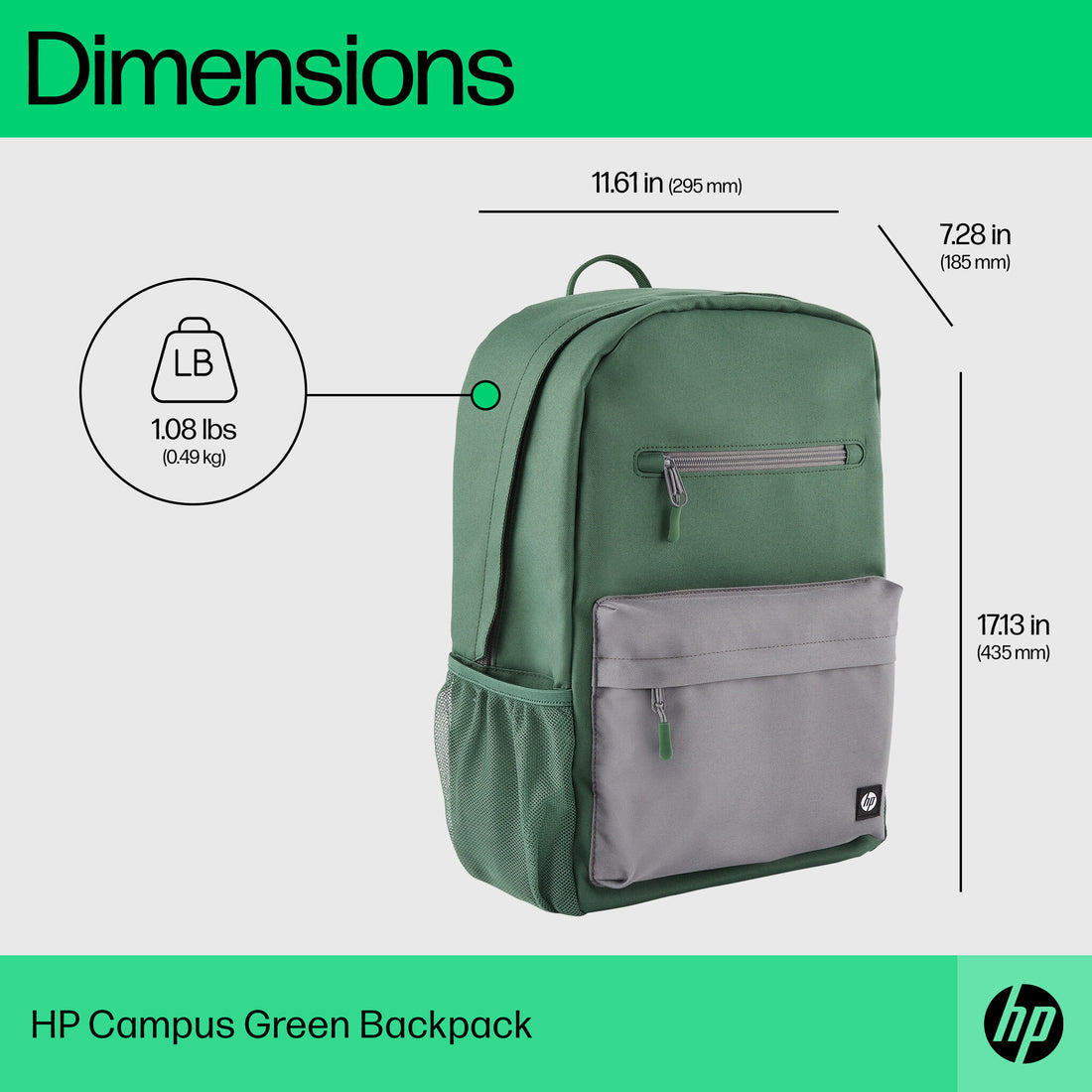 HP Campus Green Backpack - image 4