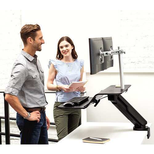 Fellowes Lotus RT Sit-Stand Workstation – Dual Black - image 6