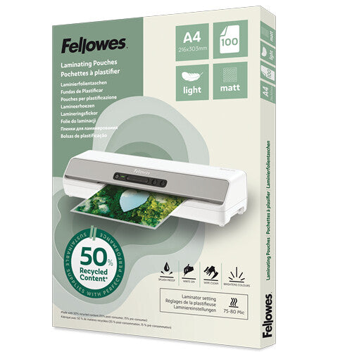 Fellowes 100143435 laminator pouch 100