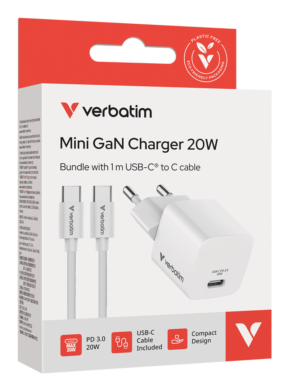 Verbatim Mini GaN Charger 20W Bundle with USB-C cable - image 8