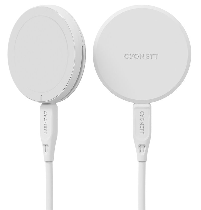 Cygnett ChargePuck Qi2.0 Headphones, Smartphone White USB Wireless charging Fast charging Indoor