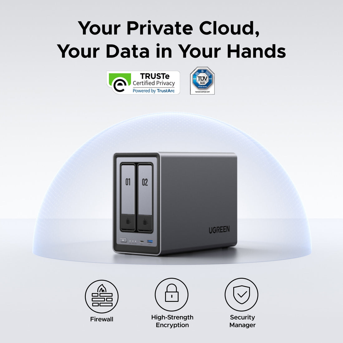 Ugreen NASync DXP2800 NAS Desktop Intel N N100 8 GB DDR5 0 TB UGOS Pro Aluminium - image 6