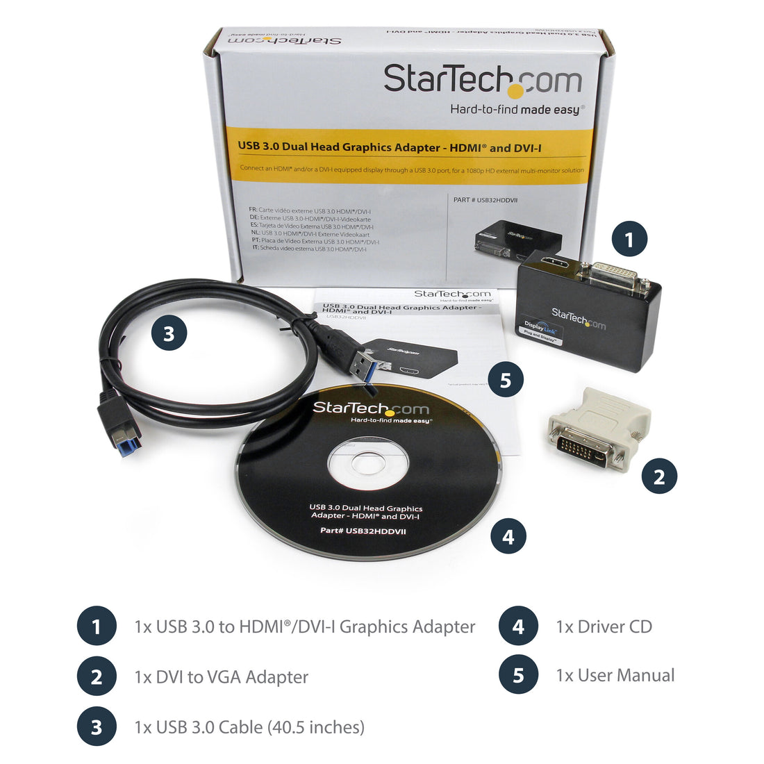StarTech.com USB 3.0 to HDMI / DVI Adapter - 2048x1152 - image 7