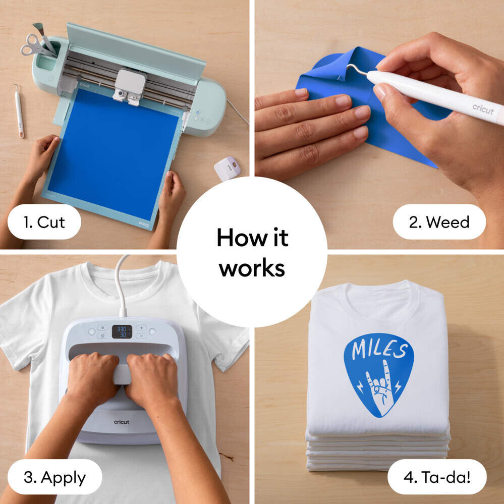 Cricut Value Iron-On Removable Blue Matte - image 7