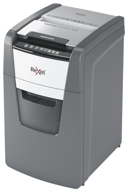 Rexel Optimum AutoFeed+ 150M paper shredder Micro-cut shredding 55 dB 22 cm Black, Silver - image 2