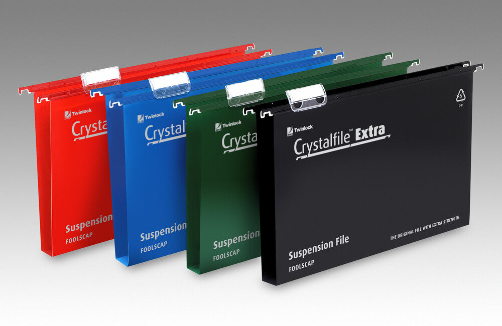 Rexel Crystalfile Extra Foolscap Suspension File 30mm Black (25) - image 5
