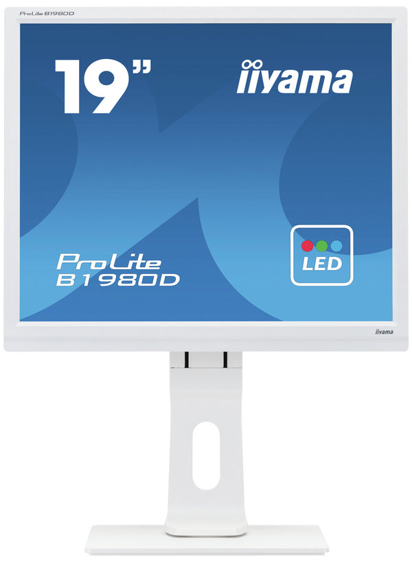 iiyama ProLite 19" SXGA Monitor, White (B1980D-W1)