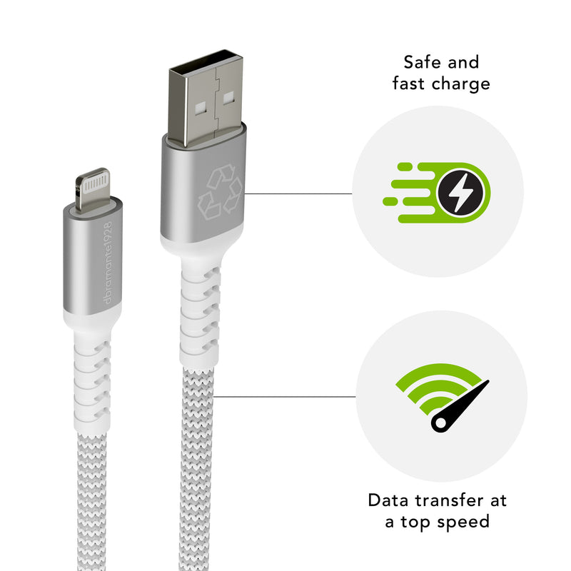 dbramante1928 re-charge Pro - BRD Cable 2.5m USB-A to Lightn -W