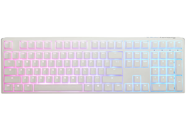 Ducky One3 Pure White Full keyboard Gaming USB UK English