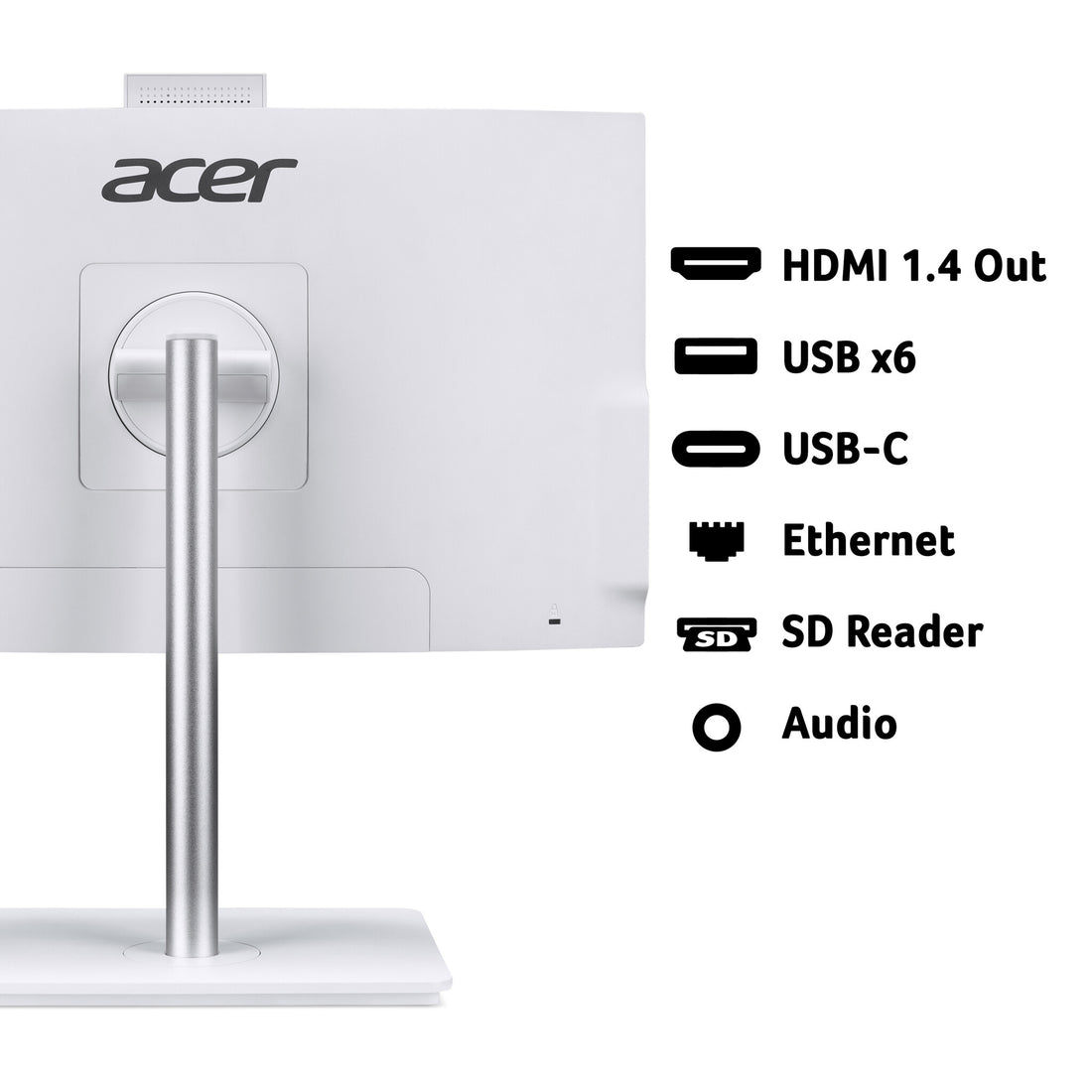 Acer Aspire C24-A - Intel Core 5 8GB 1TB SSD 23.8" Full HD Windows 11 Home White All-in-One Desktop - image 7