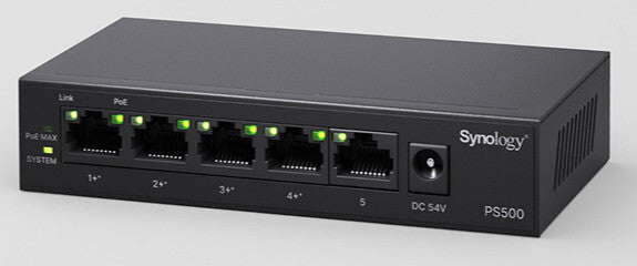 Synology PS500 network switch Unmanaged L2 Gigabit Ethernet (10/100/1000) Power over Ethernet (PoE) Desktop