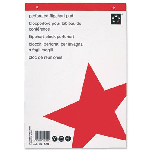 5Star 397859 flip chart White