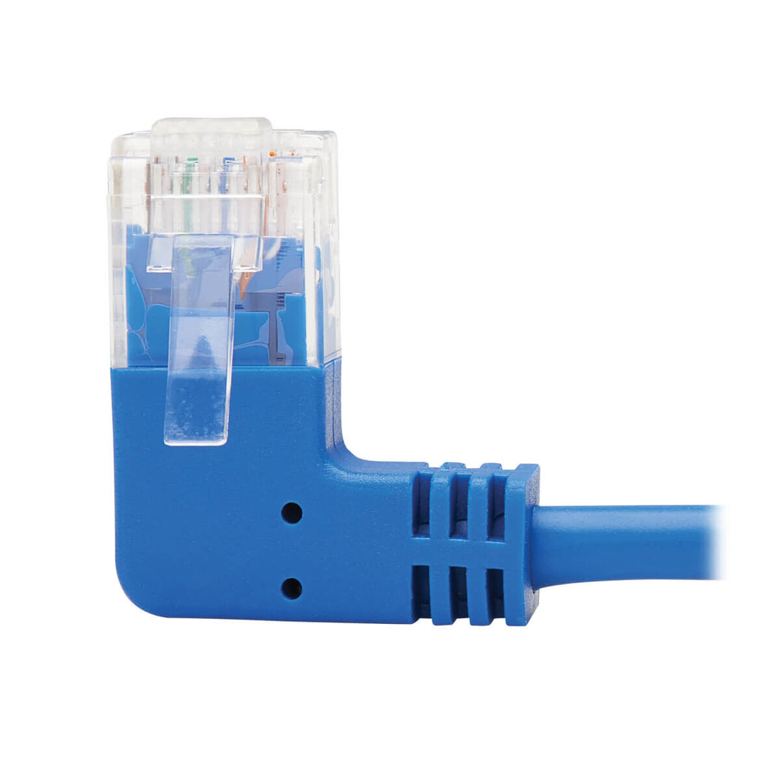 Tripp Lite N204-S07-BL-LA Left-Angle Cat6 Gigabit Molded Slim UTP Ethernet Cable (RJ45 Left-Angle M to RJ45 M), Blue, 7 ft. (2.13 m)