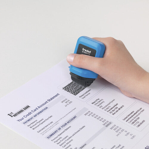 Trodat ID Protector Ink Roller, Sky-Blue, Black Pad, Eng Packaging Instruction Sheet En - image 6