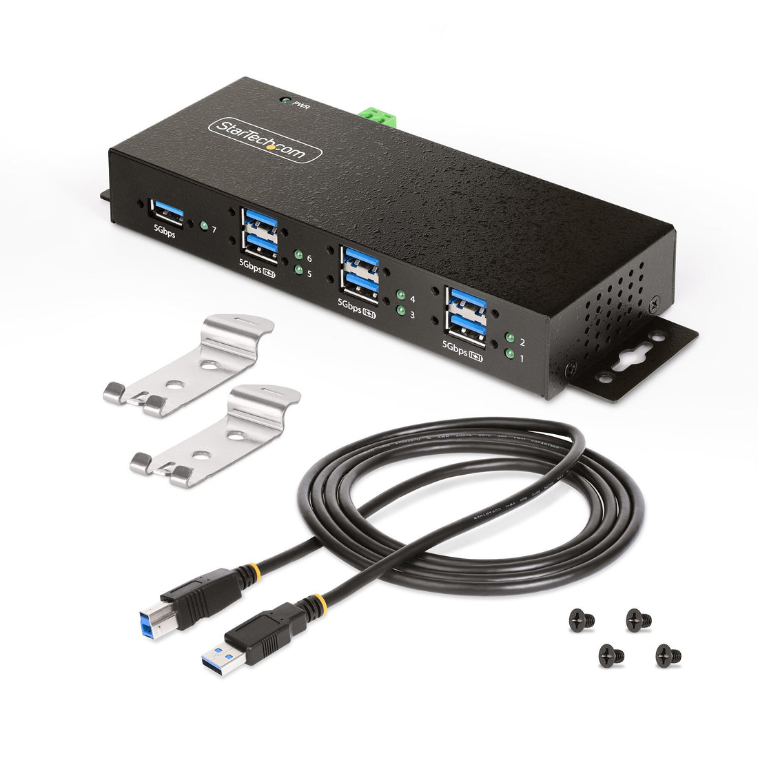 StarTech.com 7-Port Managed USB Hub with 7x USB-A, Heavy Duty with Metal Industrial Housing, ESD & Surge - image 11